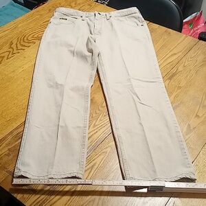LEE Jeans Mens 34 x 30 TAN Faded Denim Preowned REGULAR Fit Casual Work